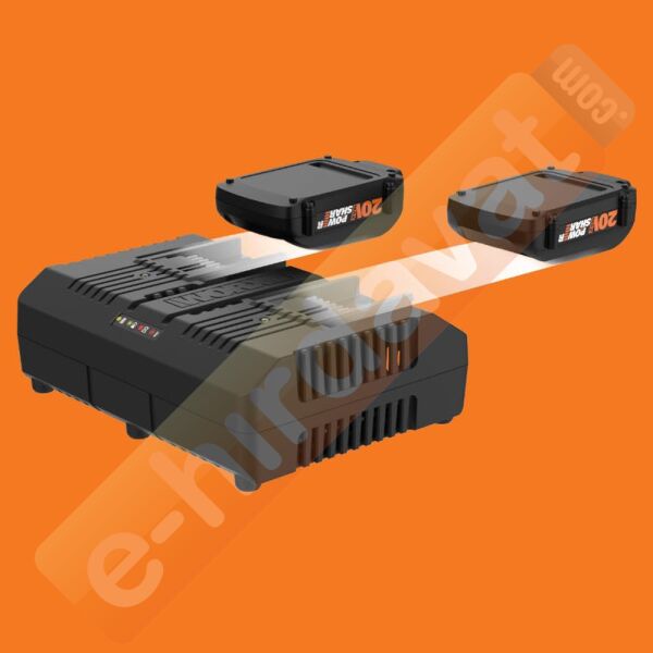 WORX WA3883 20Volt Li-ion PowerShare İkili Hızlı Akü Şarj Cihazı