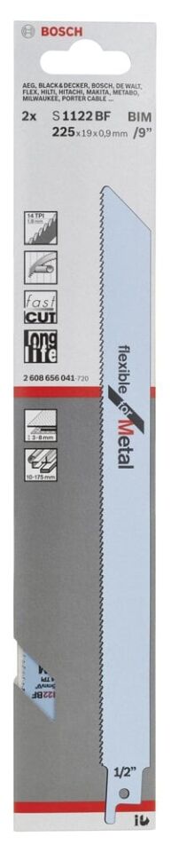 Bosch - Flexible Serisi Metal için Panter Testere Bıçağı S 1122 BF - 2'li