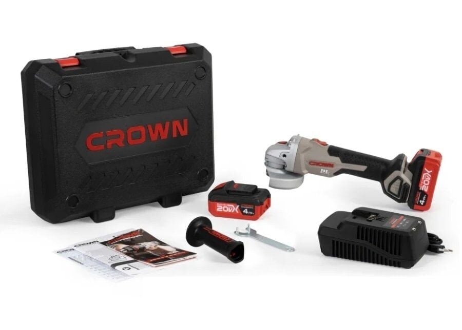 CROWN CT23001-115HX-4 BMC Akülü Avuç Taşlama 20 Volt 4 Amper Çift Akülü