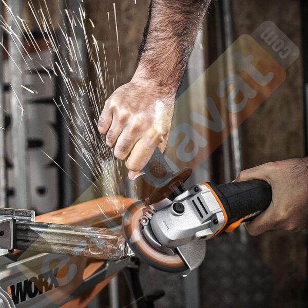 WORX WX800 20Volt 2.0 Ah. Li-ion Çift Akülü 115mm Profesyonel Şarjlı Avuç Taşlama