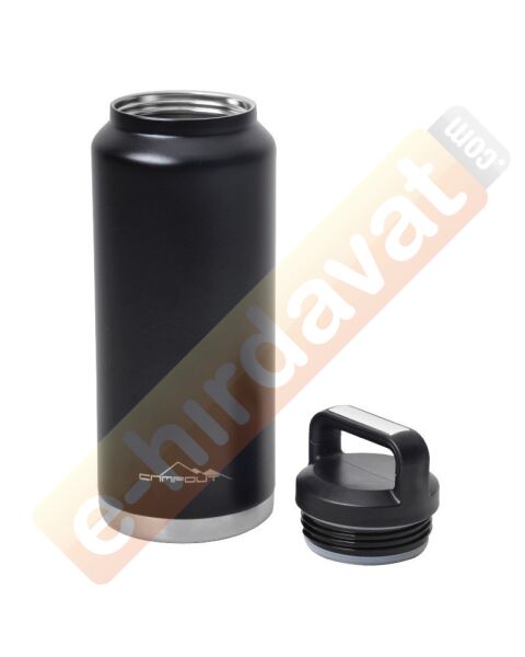 NURGAZ Campout Çift Katmanlı Termos Siyah 1000 ml (NG 163)
