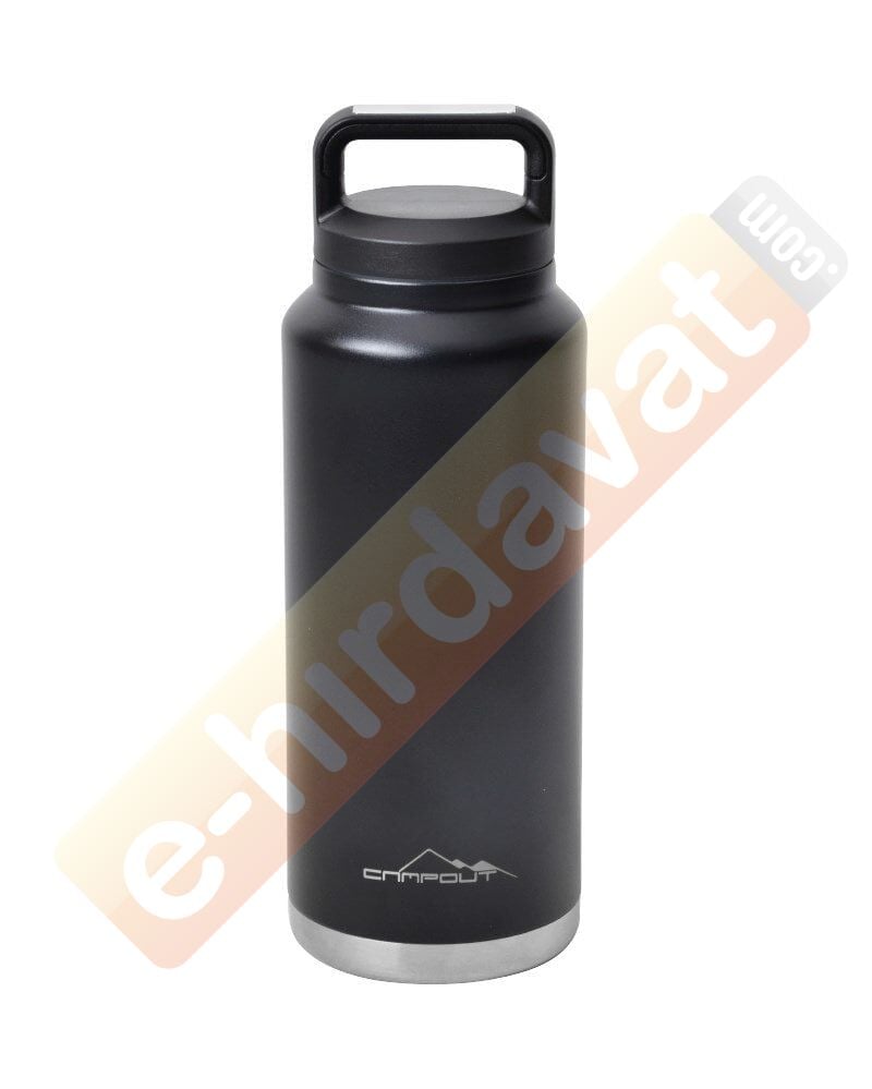 NURGAZ Campout Çift Katmanlı Termos Siyah 1000 ml (NG 163)