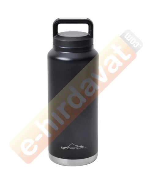 NURGAZ Campout Çift Katmanlı Termos Siyah 1000 ml (NG 163)