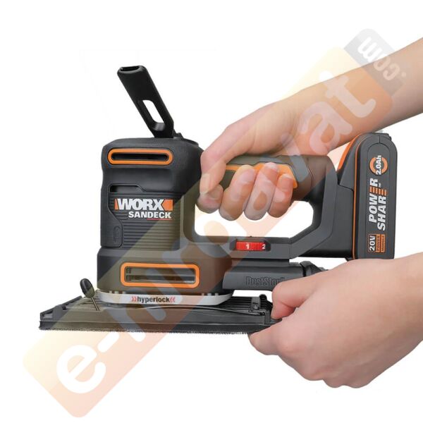 WORX WX820 20Volt 2.0Ah. Li-ion Profesyonel Devir Ayarlı Çok Amaçlı Şarjlı Zımpara
