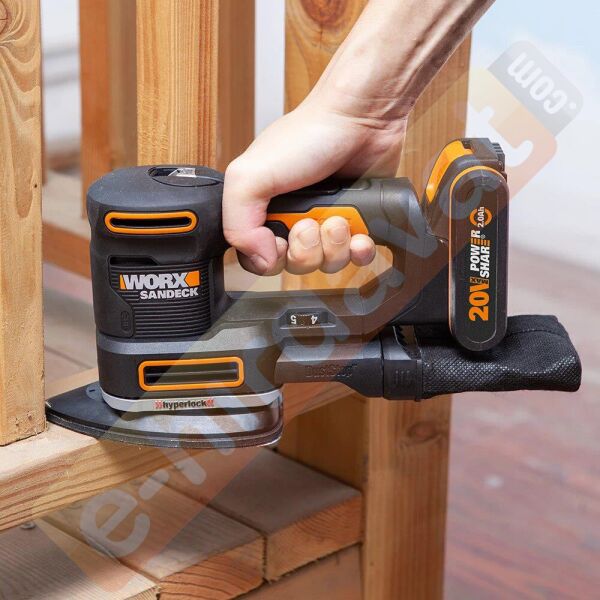 WORX WX820 20Volt 2.0Ah. Li-ion Profesyonel Devir Ayarlı Çok Amaçlı Şarjlı Zımpara