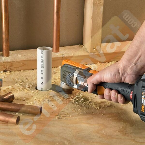 WORX WX696 20Volt 2.0Ah. Li-ion Profesyonel Çok Amaçlı Devir Ayarlı Şarjlı Kesme, Raspalama ve Zımpara