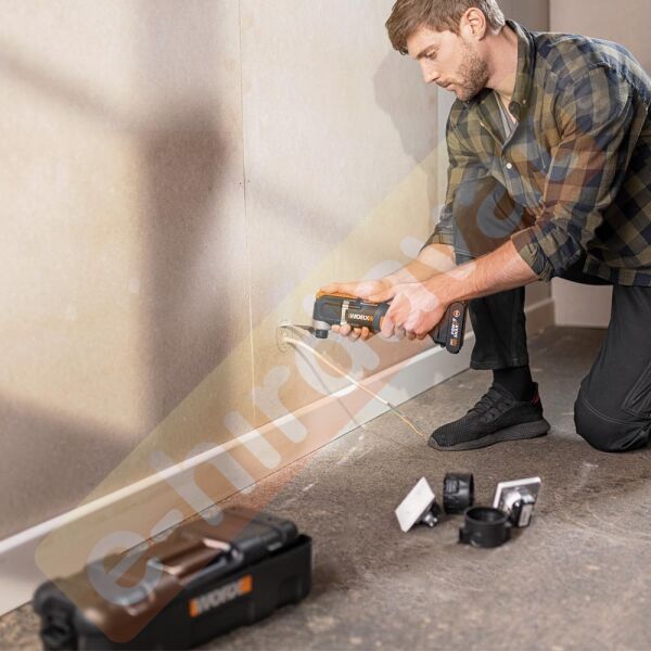 WORX WX696 20Volt 2.0Ah. Li-ion Profesyonel Çok Amaçlı Devir Ayarlı Şarjlı Kesme, Raspalama ve Zımpara