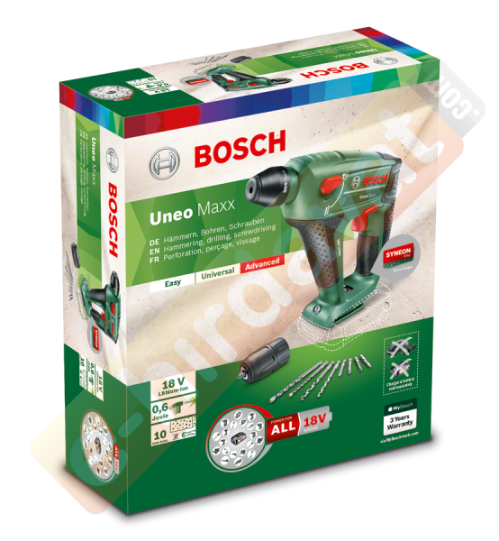 Bosch UNEO MAXX 18 V Kırıcı Delici (Solo)