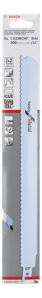 Bosch - Heavy Serisi Metal için Panter Testere Bıçağı S 1226 CHF - 5'li