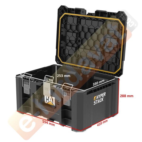CAT DA41003 HYPER STACK 43 Litre Ağır Hizmet Tipi Kilitli Takım Çantası