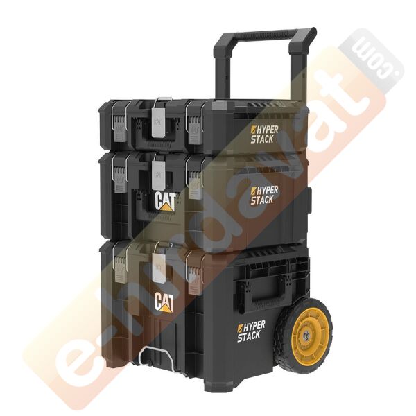 CAT DA41005 HYPER STACK Ağır Hizmet Tipi 3’Lü Tekerlekli Kilitli Takım Çantası Seti