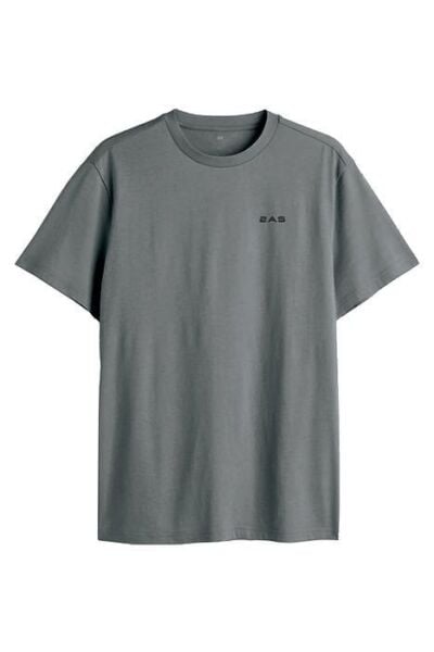 2AS Fiji Sıfır Yaka T-Shirt Antrasit