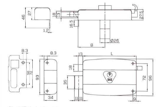 KALE 157 A Tirajli Kilit 14 cm