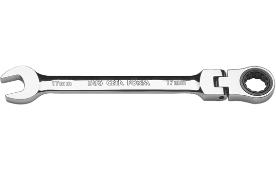 Ceta Form C-Gear Cırcırlı Kombine Anahtar 18mm (Bükülebilir Kafa)