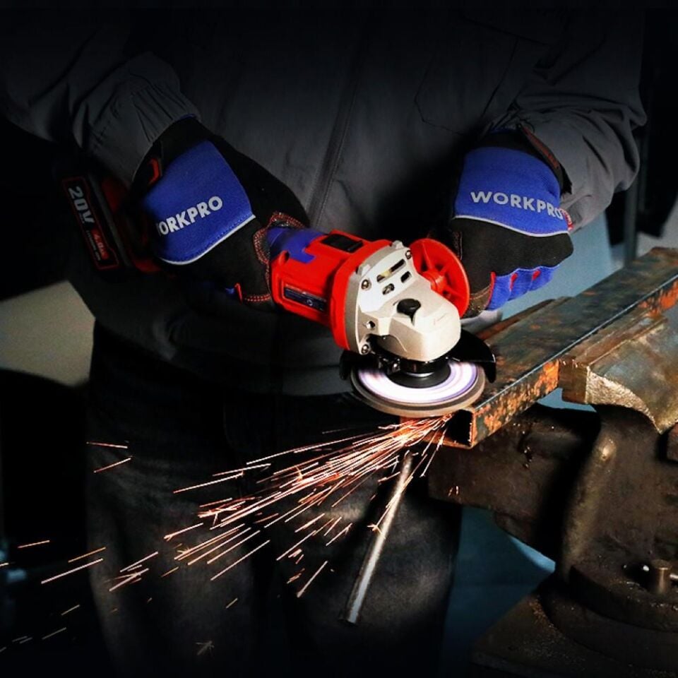 WORKPRO WP392003 20Volt 115mm Şarjlı Kömürsüz Devir Ayarlı Profesyonel Avuç Taşlama (Aküsüz)