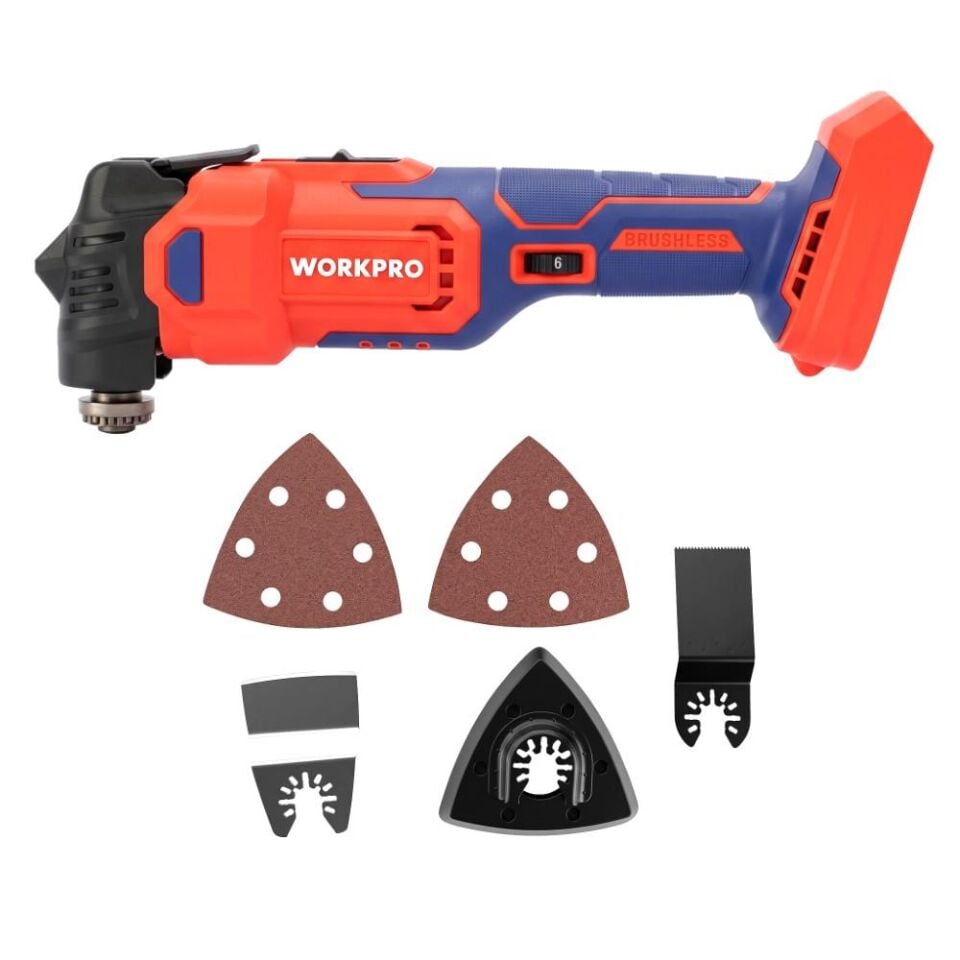WORKPRO WP393006 20Volt Kömürsüz Şarjlı Devir Ayarlı Profesyonel Raspalama ve Zımpara (Aküsüz)