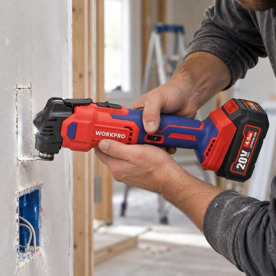 WORKPRO WP393006 20Volt Kömürsüz Şarjlı Devir Ayarlı Profesyonel Raspalama ve Zımpara (Aküsüz)