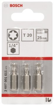 Bosch ExtraHard T20*25 mm 3'lü