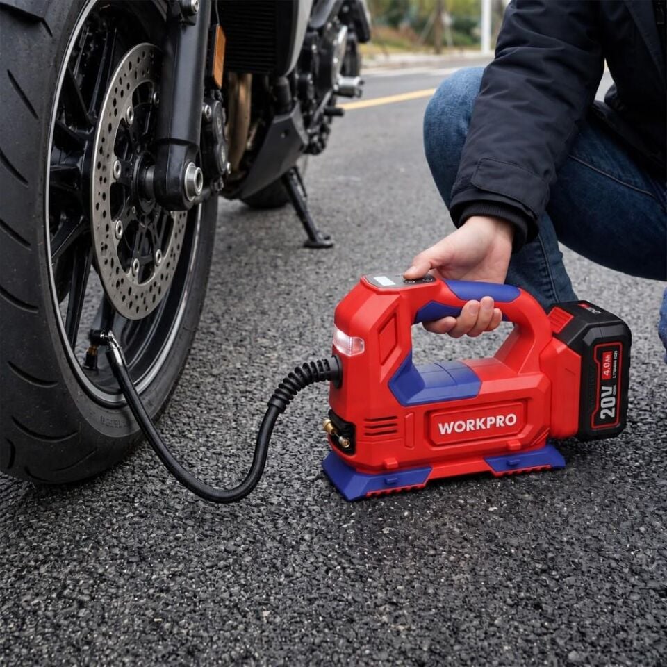 WORKPRO WP394010 20V/12Volt 150 PSI Ayarlanabilir Dijital Basınç Göstergeli Hava Pompası (Aküsüz)