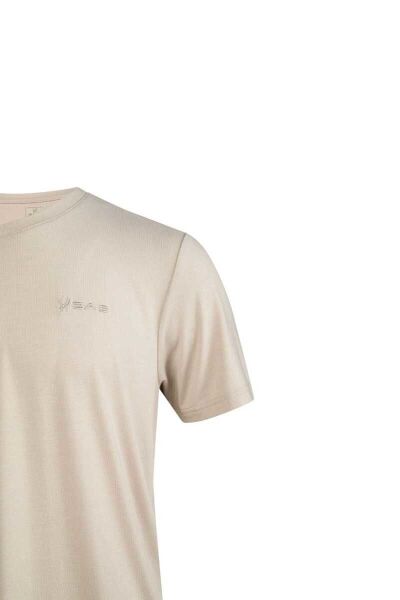 2AS Winson Erkek Viloft Sıfır Yaka T-Shirt Bej