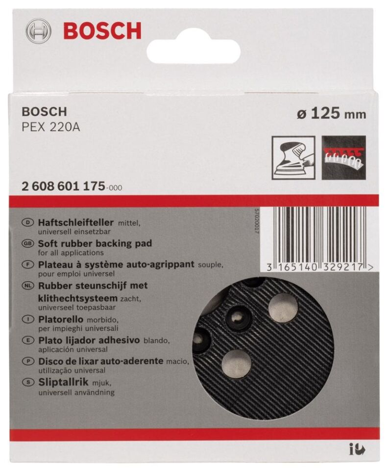 Bosch - 125 mm Zımpara Tabanı Orta Sertlikte (PEX)