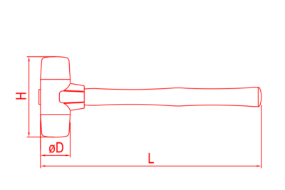 İZELTAŞ Siyah Lastik Çekiç 400 Gr (5870 25 0400)
