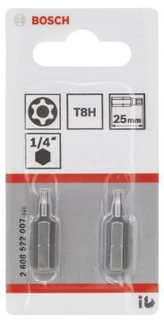Bosch ExtraHard Security-Torx® T8H*25 mm 2'li