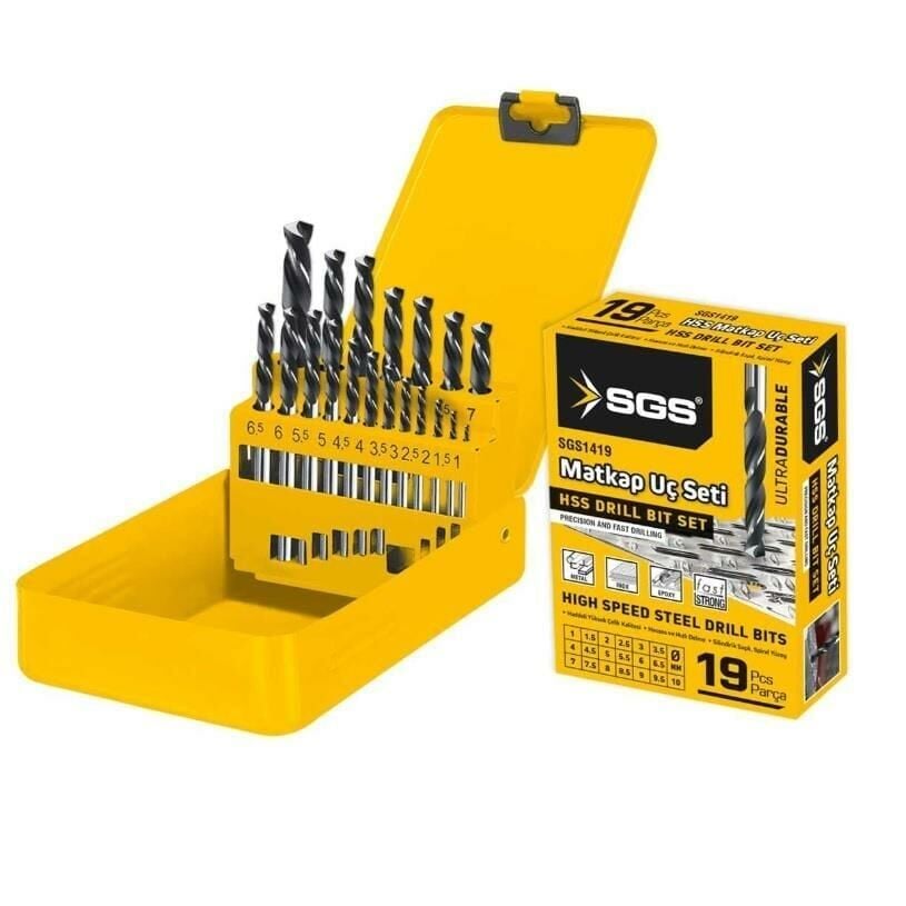 SGS 19 Parça HSS Matkap Ucu Seti