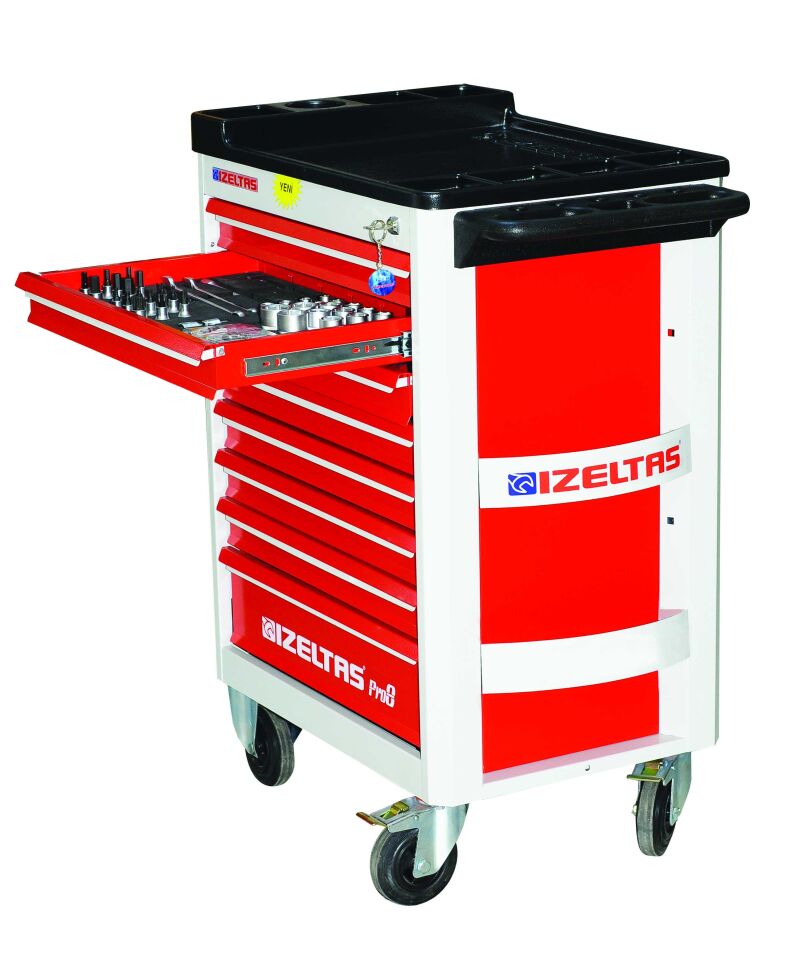 İZELTAŞ Pro Dolu Takım Arabası 206 Parça 8 Çekmece (8241001209)