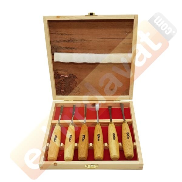 ROX Wood 6 Parça Ahşap Oyma Seti Ahşap Kutulu (15399063)