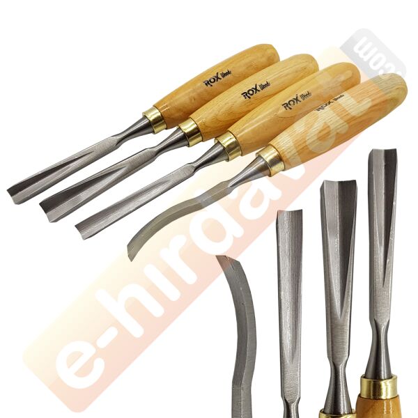 ROX Wood 4 Parça Ahşap Oyma Seti (15399076)