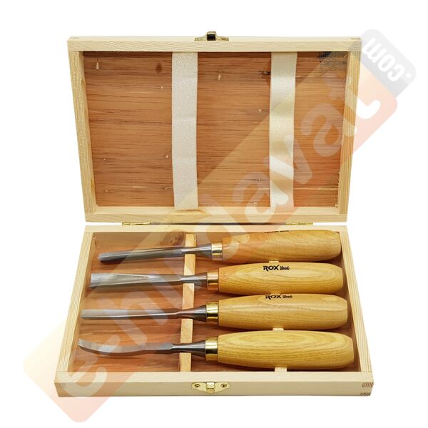 ROX Wood 4 Parça Ahşap Oyma Seti (15399076)