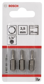 Bosch ExtraHard HEX2.5*25 mm 3'lü