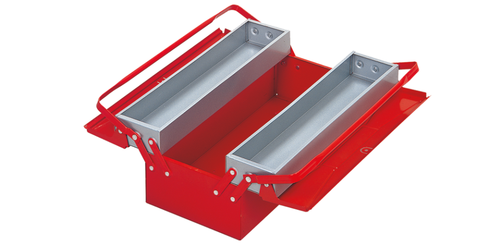 İZELTAŞ 3 Gözlü Metal Takım Çantası 30x19x15 cm