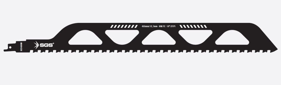 SGS 2715 Ytong ve Tuğla Kesimi İçin Tilki Kuyruğu Testere Ucu 450 mm