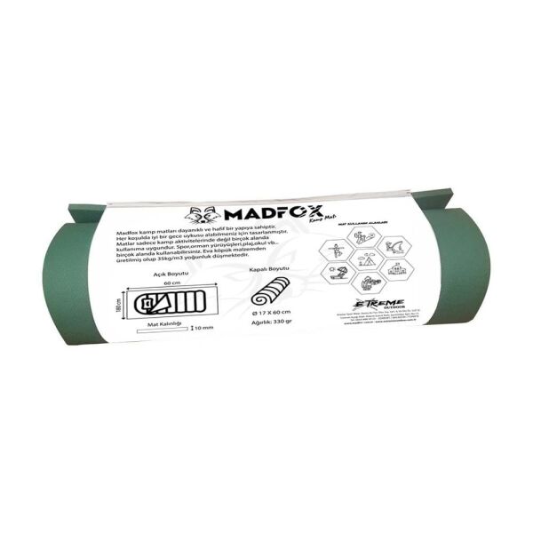 MADFOX Nomad Foam Superlight Kamp Matı XPE-35 (Yeşil)