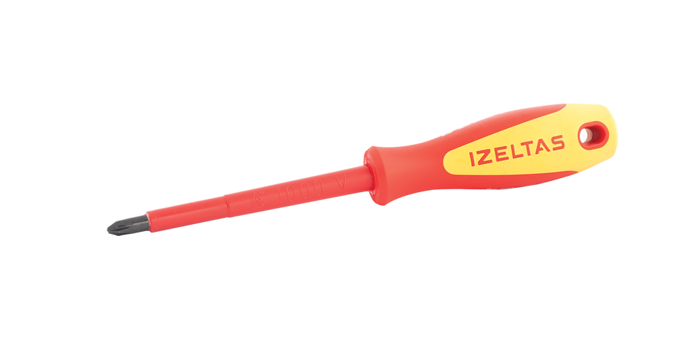 İZELTAŞ 1000V Yıldız İzoleli Elektrikçi Tornavida 4.5x80 (4145 18 4580)