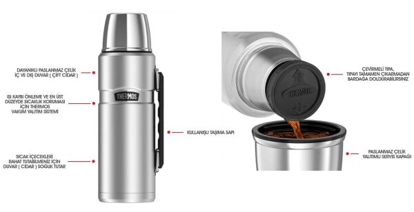 THERMOS SK2010 Termos 1.20 Litre (Cranberry) - 140936
