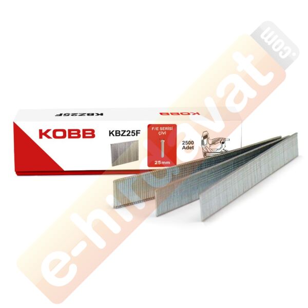 KOBB KBZ25F 25mm 2500 Adet F/E/J/8 Serisi Ağır Hizmet Tipi Kesik Başlı Çivi