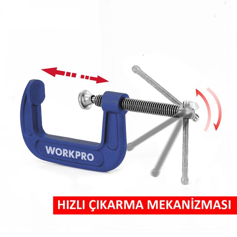 WORKPRO WP232019 100mm G Tipi İşkence