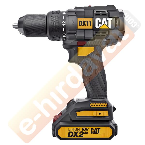 CAT DX11 18Volt/2.0Ah Li-ion Çift Akülü Kömürsüz Profesyonel Şarjlı Matkap