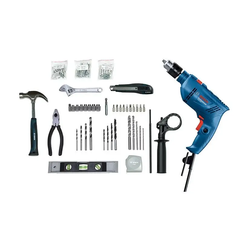 BOSCH GSB 600 100 Parça Aksesuarlı 600 W Profesyonel Darbeli Matkap Seti