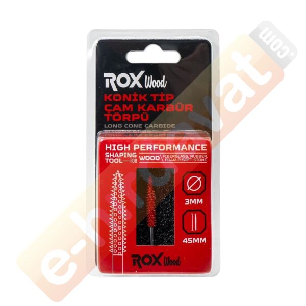 ROX WOOD Karbür Uzun Konik Çam Tip Ahşap Şekillendirme Törpü (153ROX0276)
