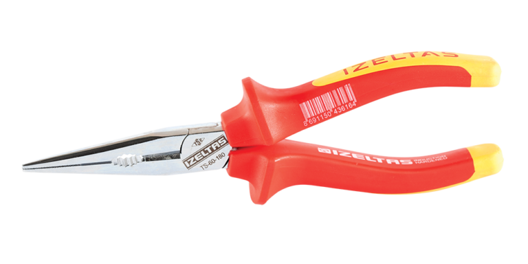 İZELTAŞ 1000 Volt İzoleli Elektrikçi Kargaburun Düz Uçlu (3220 13 6180)