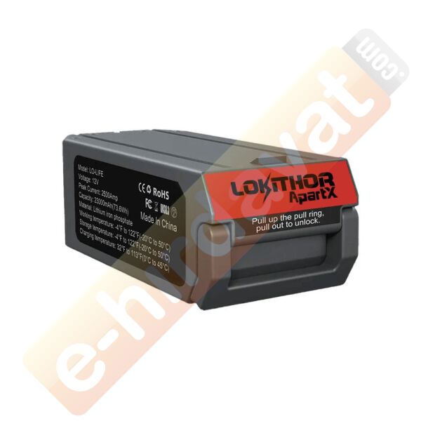Lokithor LIFE 12.8Volt LiFePo4 2500A Takviye Gücü APARTX ile Uyumlu Yedek Akü