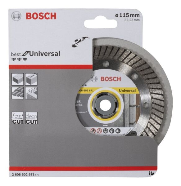 Bosch Aksesuarlar Bosch - Best Serisi Genel Yapı Malzemeleri İçin Turbo Segmanlı Elmas Kesme Diski 115 mm