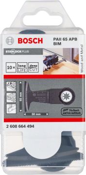 Bosch Aksesuarlar Bosch - Starlock Plus - PAII 65 APB - BIM Ahşap ve Metal İçin Daldırmalı Testere Bıçağı 10'lu