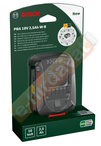 Bosch Akü paketi PBA 18V 2.5Ah W-B