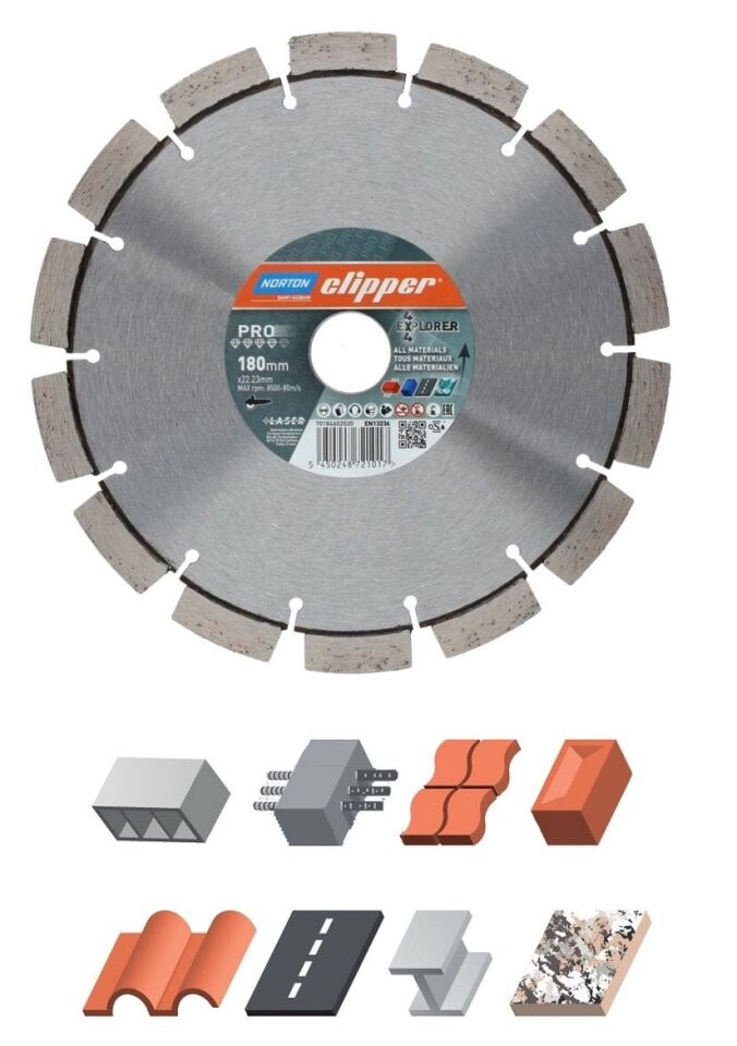 NORTON Clipper 4x4 Explorer Universal Elmas Testere 180 mm