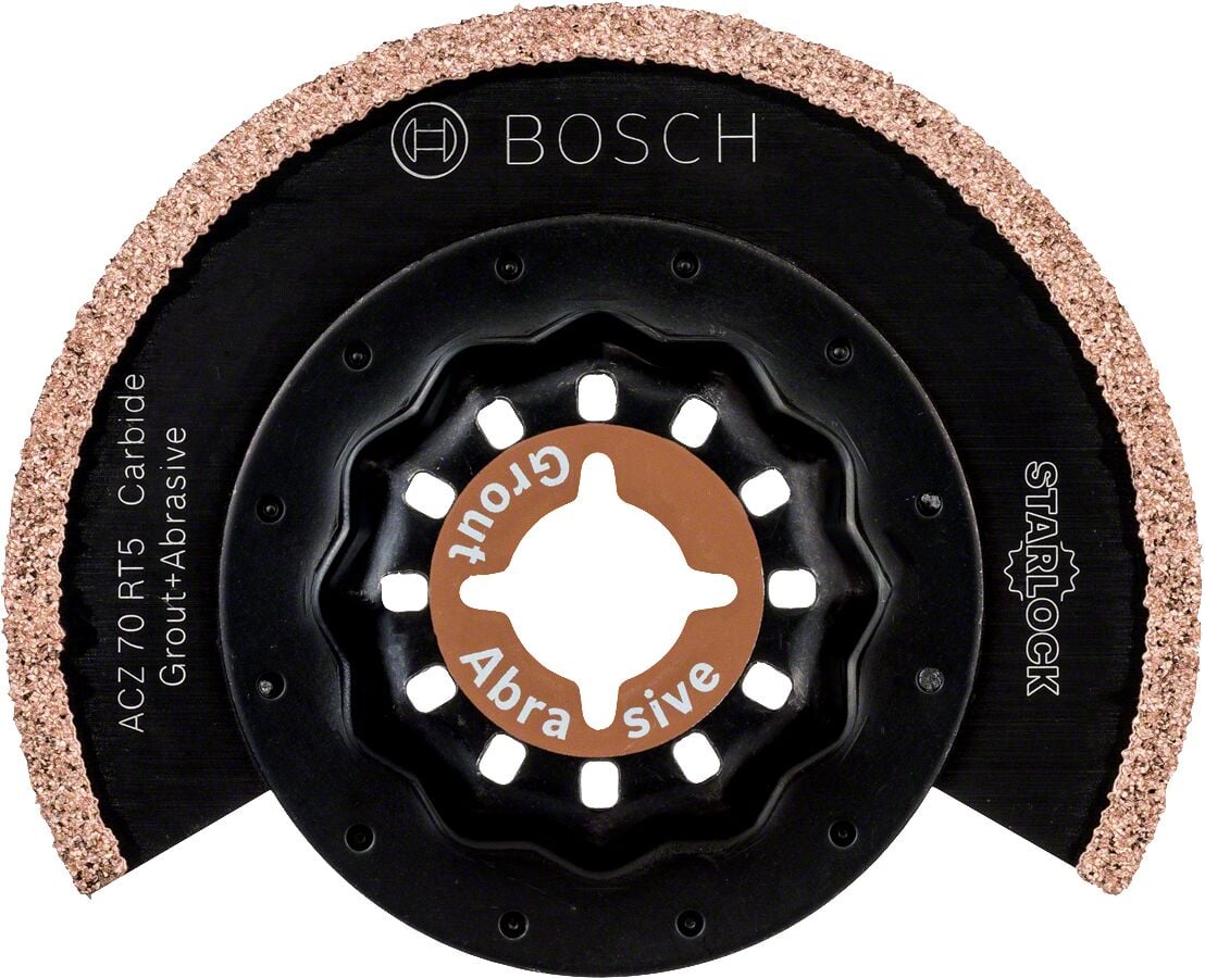 Bosch Aksesuarlar Bosch - Starlock - ACZ 70 RT5 - Carbide RIFF Zımpara Uçlu Dar Kesim Segman Testere Bıçağı 50 Kum Kalınlığı 10'lu